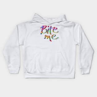 Bite Me Graphic Lettering Kids Hoodie